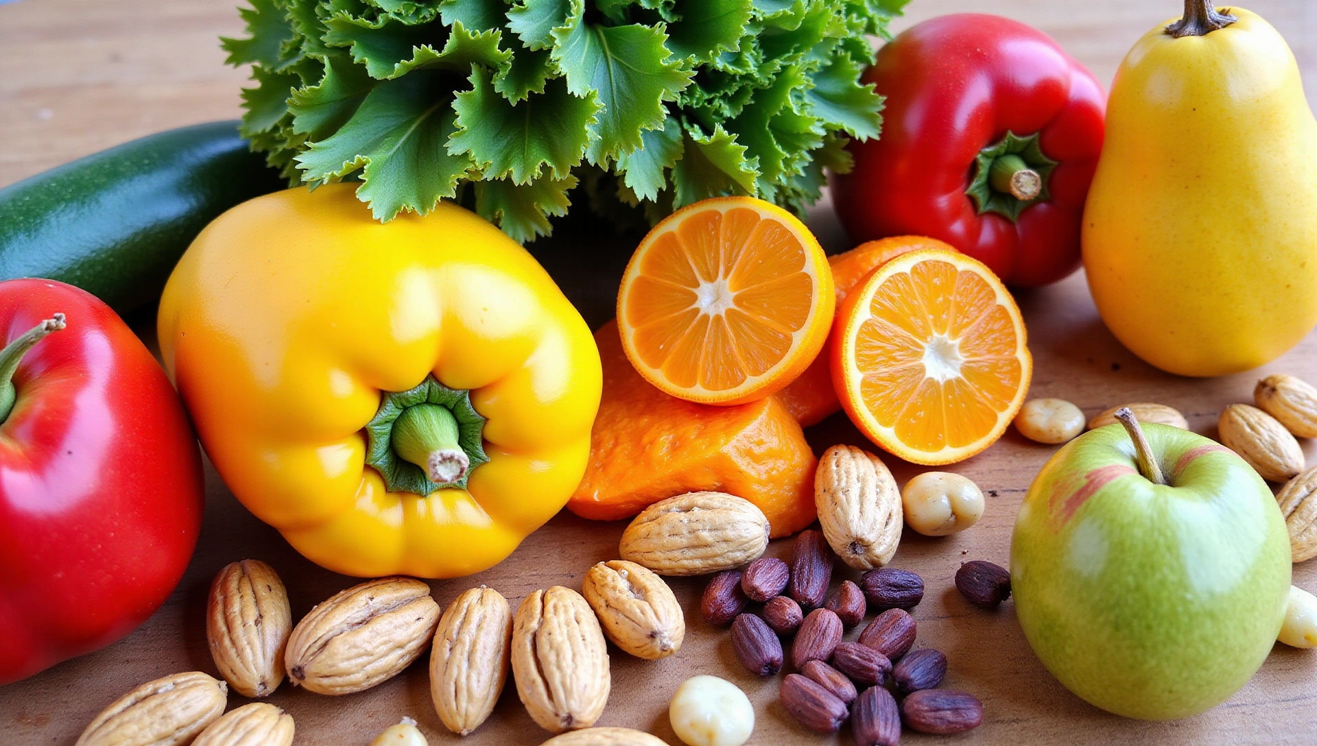 Fondo inspirador de alimentos frescos y estilo de vida saludable